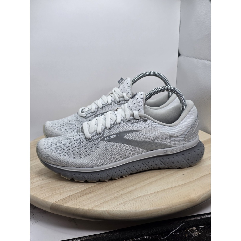 Womens Size 7.5 B - Brooks Glycerin 18 1203171B189 White Running Shoes Sneakers